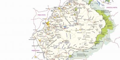 Карта Лесото граничних испостава