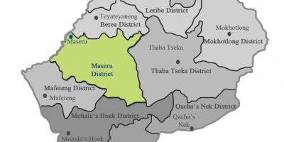 Карта Лесото показује подручја